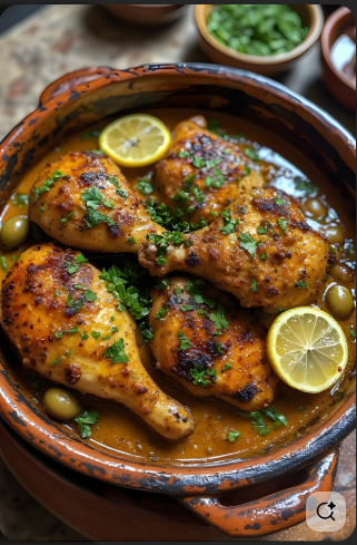 Chicken tagine with preserved lemon